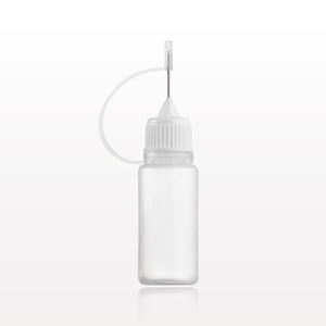 Dropper Bottle, Clear with White Screw-Top and Blunt Needle Tip - Fox and Superfine