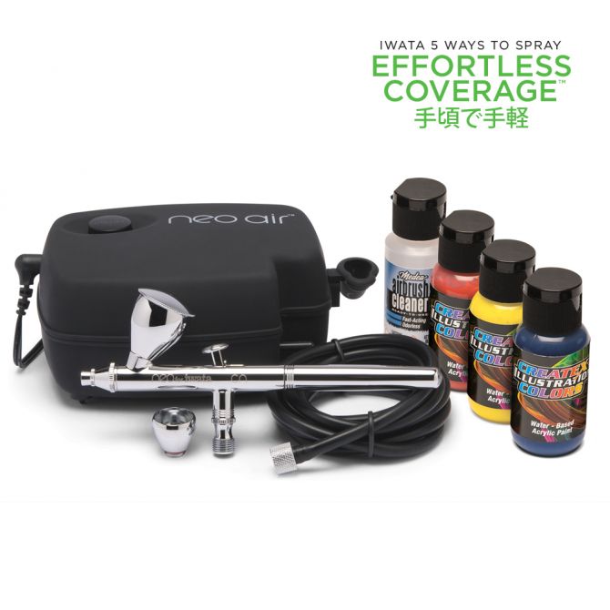 NEO for Iwata Gravity Feed Airbrushing Kit with NEO CN - Fox and Superfine