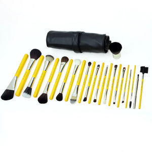STUDIO LUXURY 24PC. BRUSH SET WITH ROLL-UP POUCH - Fox and Superfine